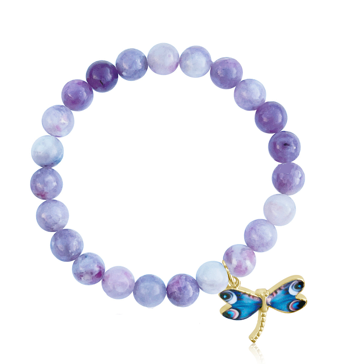 Let the Dragonfly Whispers - Lepidolite Bracelet be your guide, inspiring you to navigate the winds of change with grace, embrace the journey of self-reflection, and reveal your inner light with confidence at every turn.
