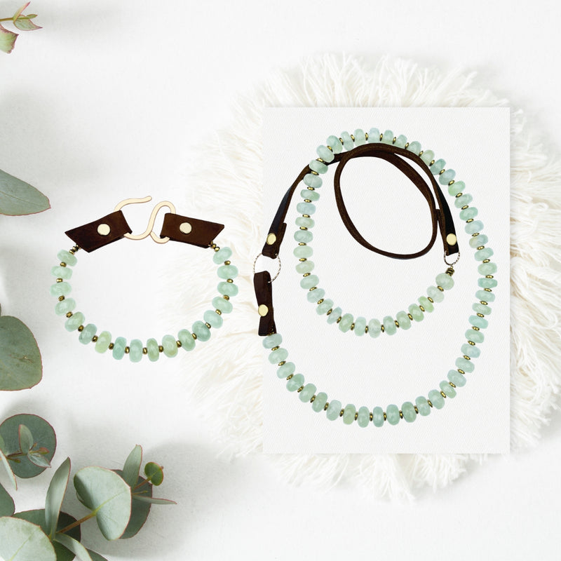 The "Rooted in Love: Prehnite Jewelry Set" is more than just jewelry; it's a tangible reminder of the power of love to connect us, guide us, and lead us toward growth and fulfillment. It carries the energy of the heart, the wisdom of divine connection, and the harmony of embracing your true essence.