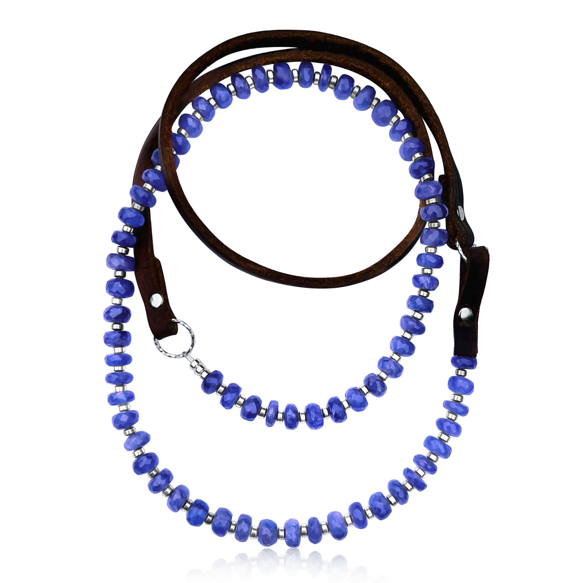 Introducing the "Soulfire Awakening: Tanzanite Necklace" – a mesmerizing creation that resonates with the essence of transformation and inner illumination. 