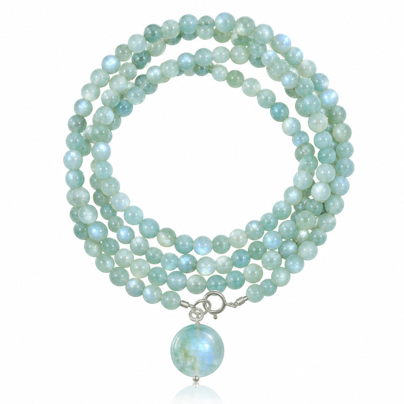 Green Moonstone Wrap Bracelet