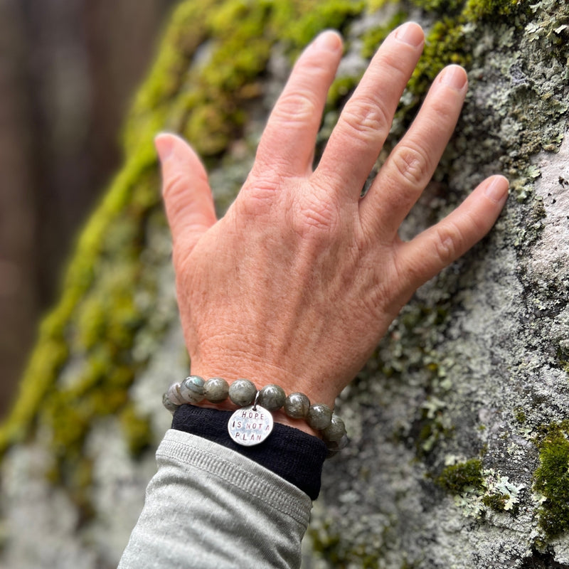 Hope is Not a Plan - Sterling Silver Labradorite Bracelet