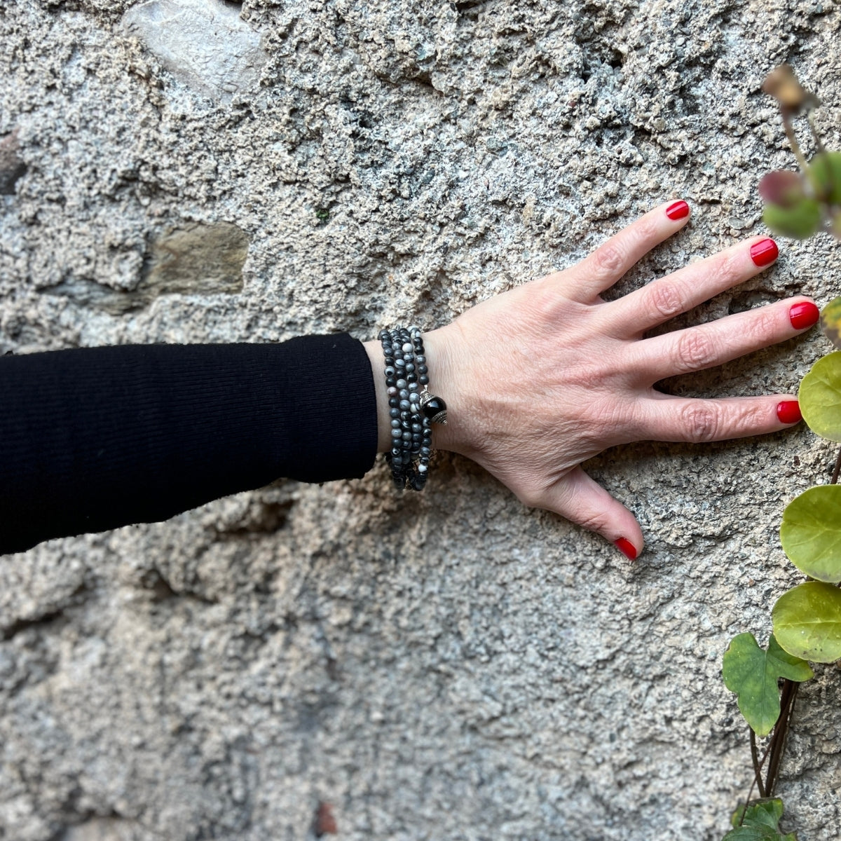 Centered in the Present - Jasper Wrap Bracelet