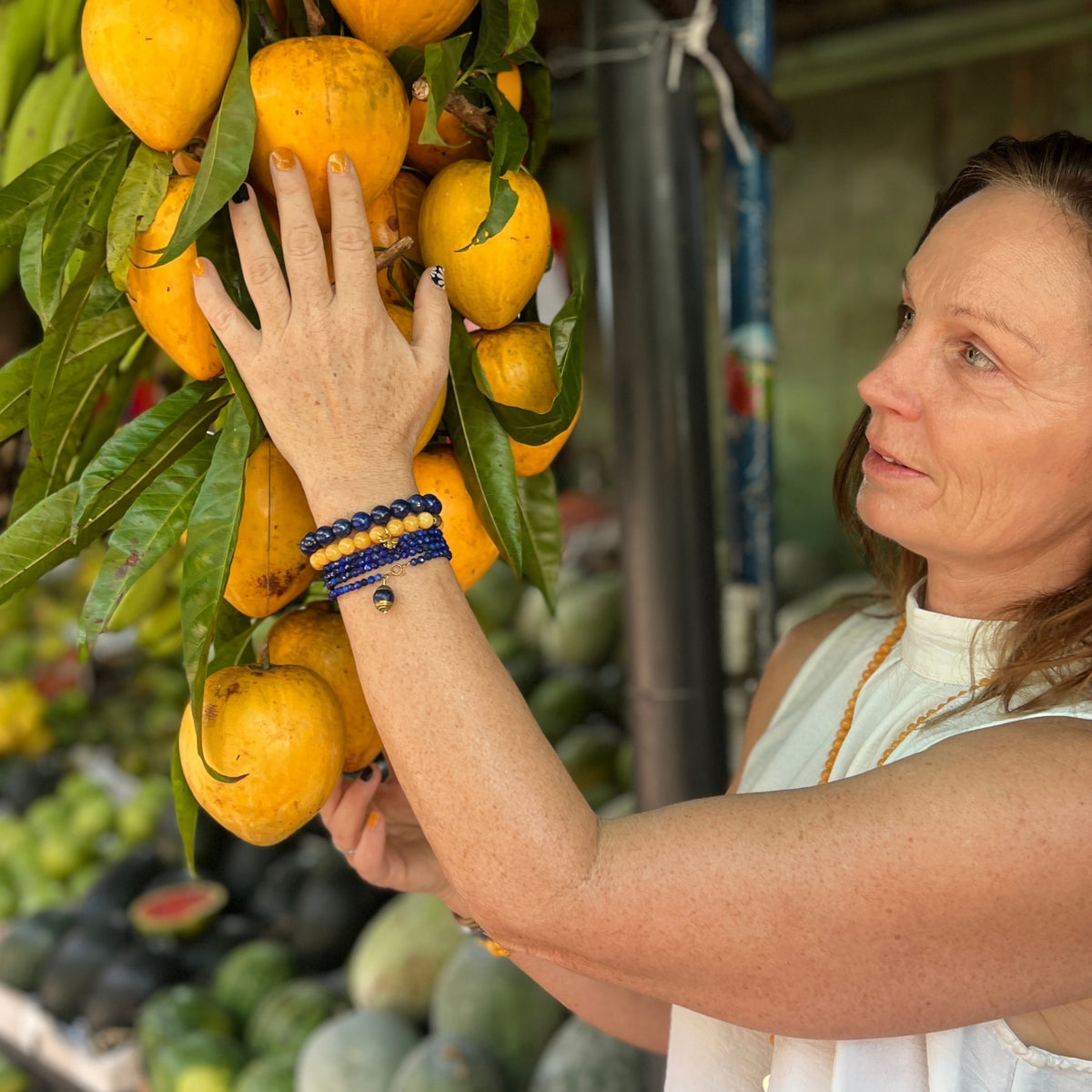 Open Mind — Lapis Lazuli Wrap Bracelet