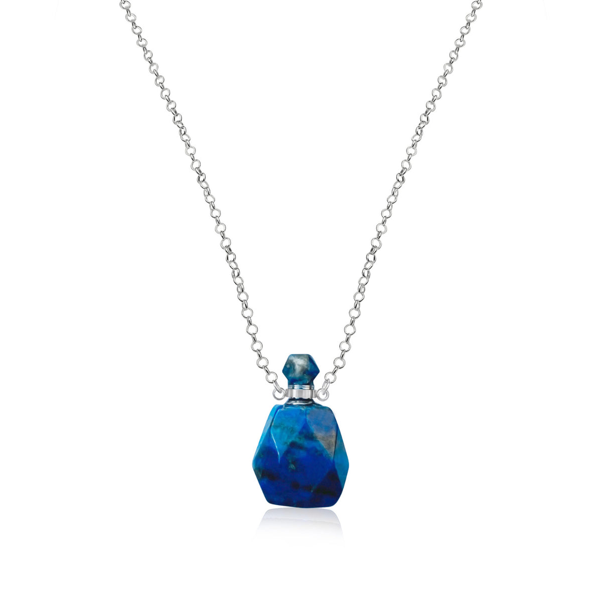 Healing Waters — Lapis Lazuli Bottle Necklace