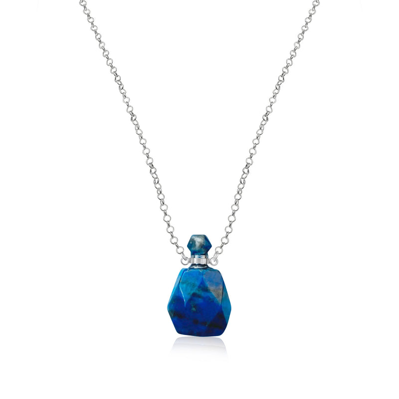 Healing Waters — Lapis Lazuli Bottle Necklace