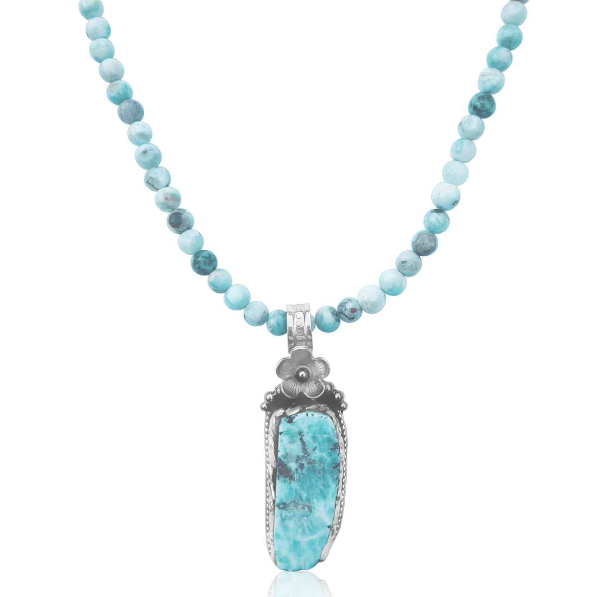 Caribbean Calm — Larimar Necklace