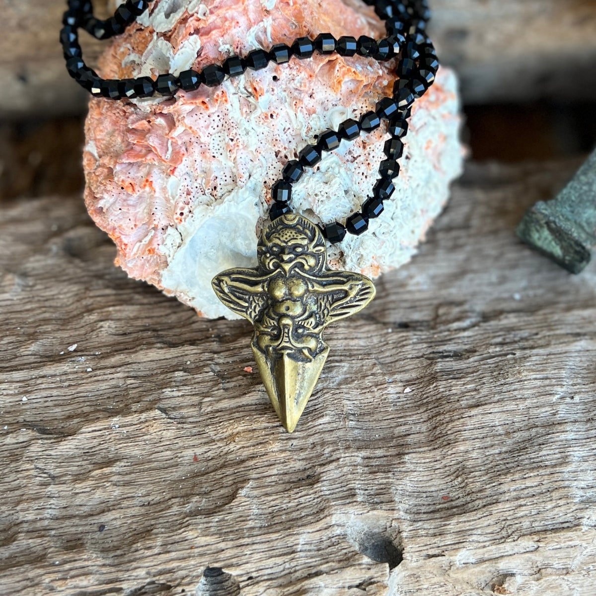 This Shadow Guardian Necklace is a raw protection for anyone who wants to walk through life unafraid of the dark and the unknown.
