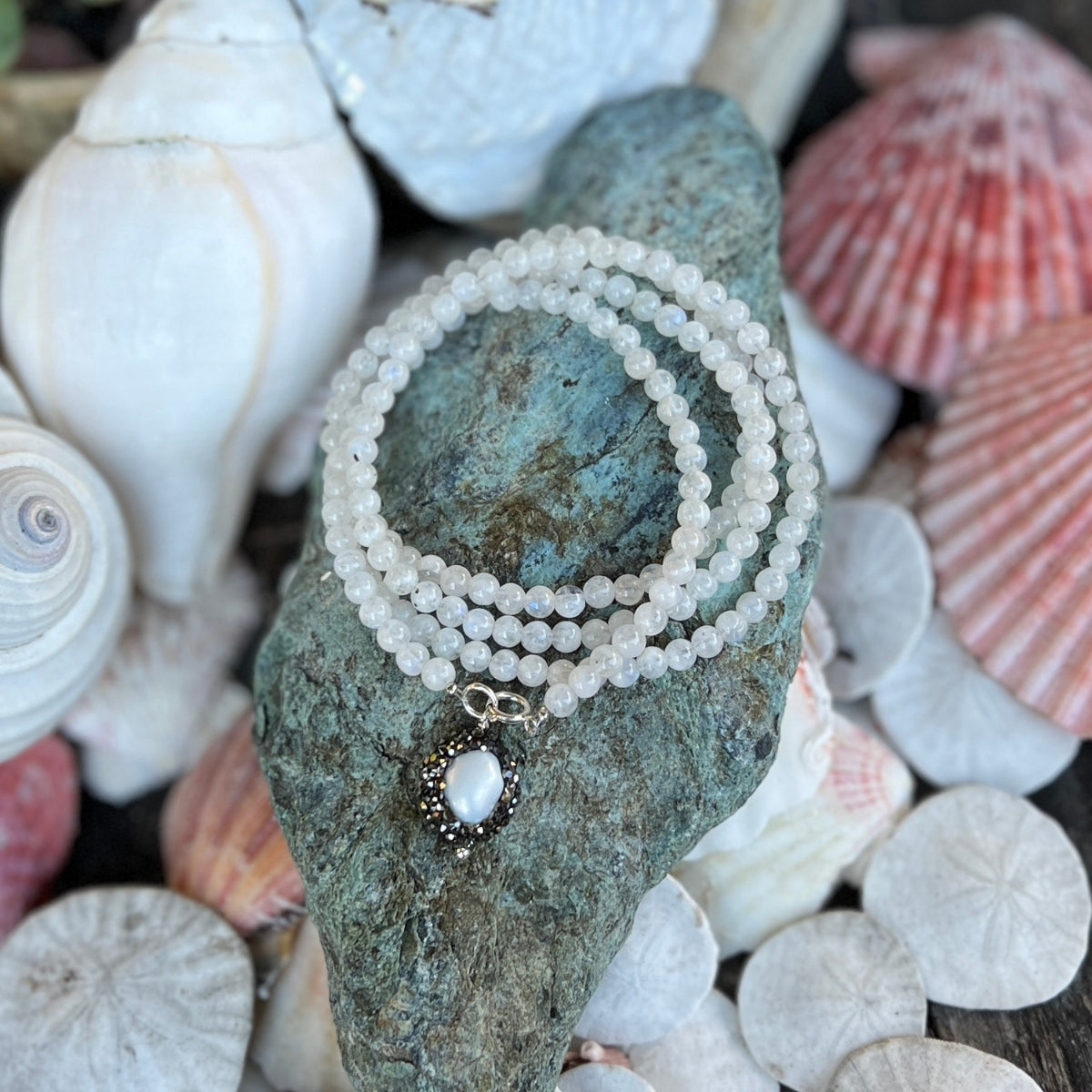 Step into the realm of new beginnings with our Divinely Guided - Moonstone Wrap Bracelet, a celestial talisman for those embarking on a journey of inner growth and renewal. 