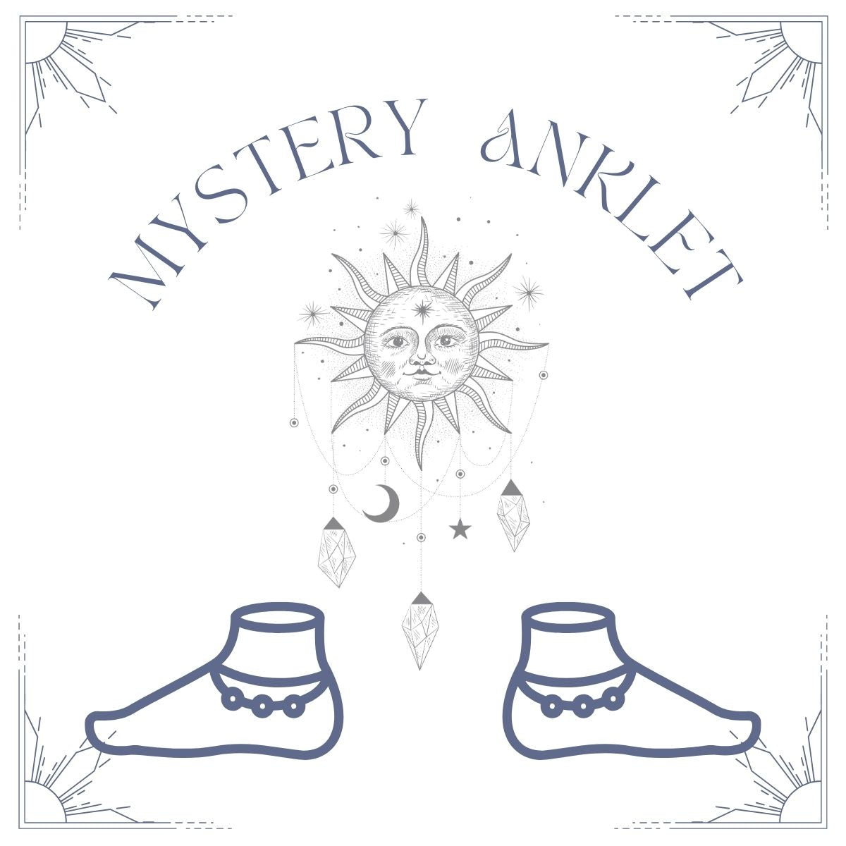 Mystery Anklet: Encapsulated in mystery and intrigue, each box holds a secret gemstone anklet, waiting to unveil its enchanting properties and energies.
