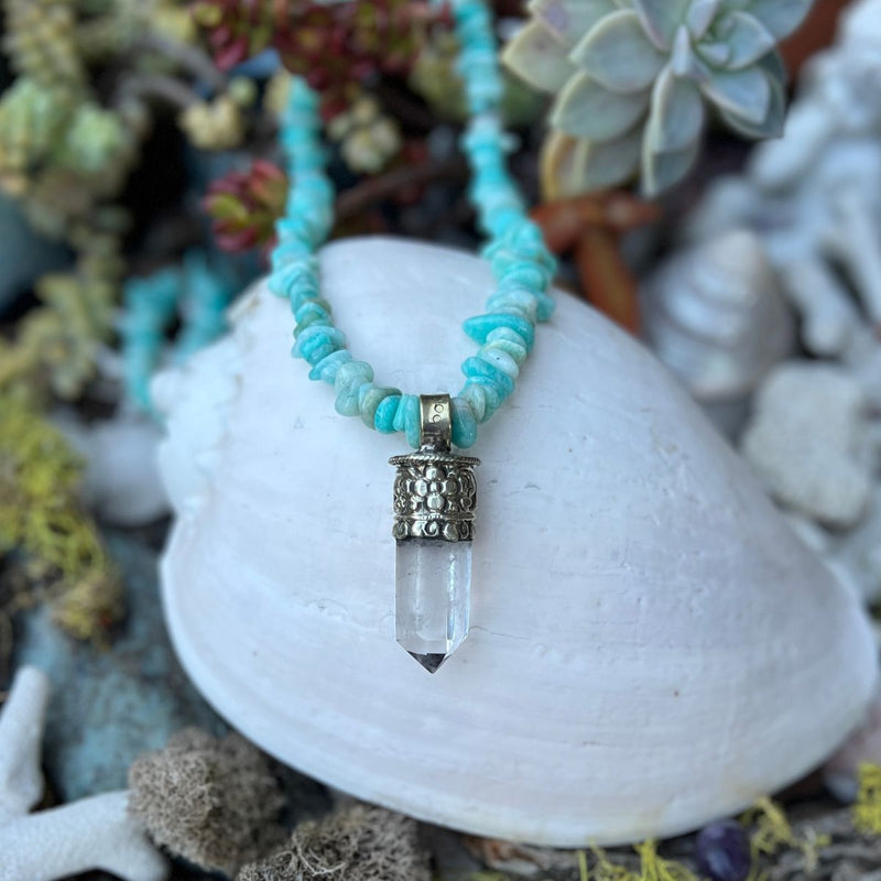 Nautical Nomad – Amazonite One of a Kind Necklace