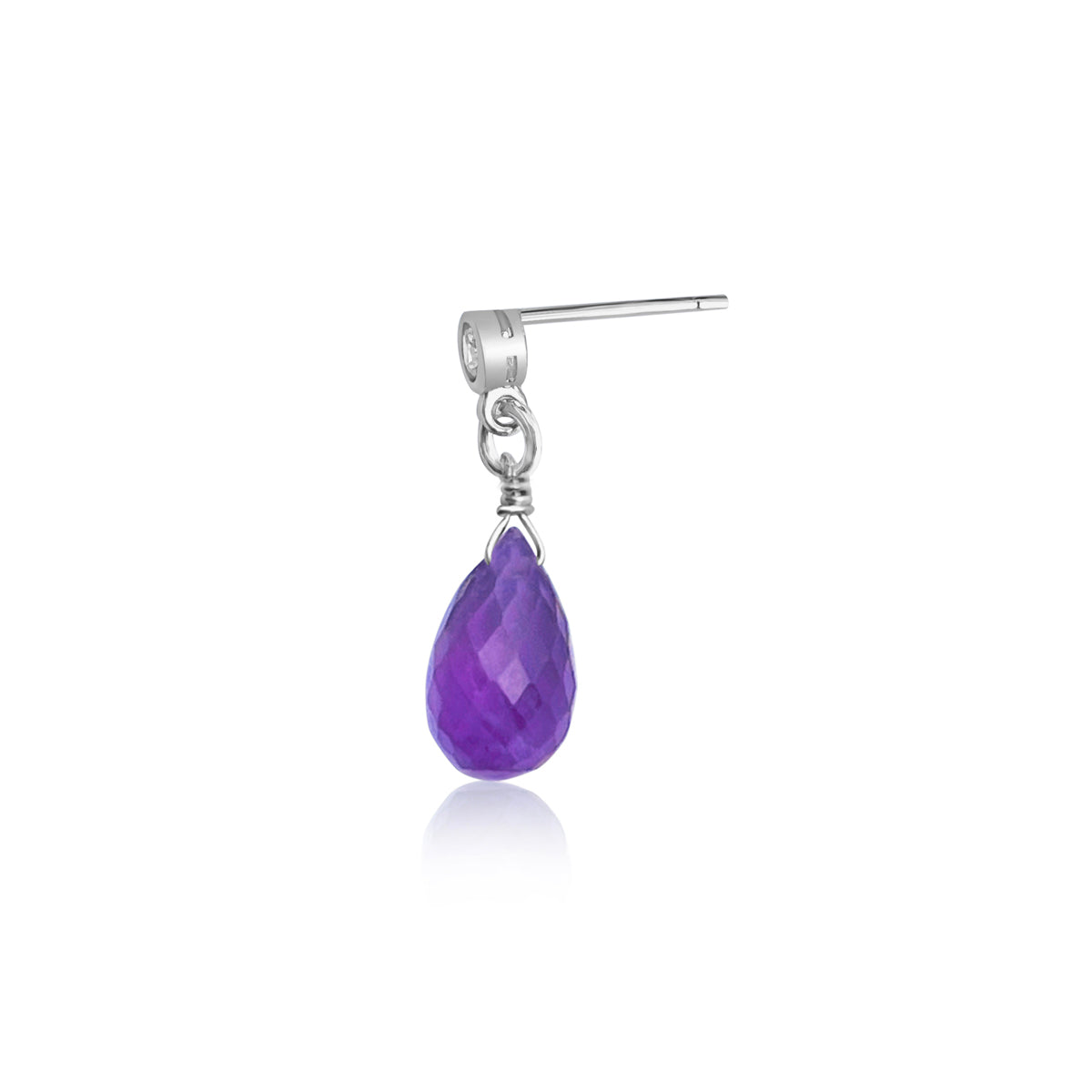 The enchanting Petite Sparkle - Amethyst Earrings designed for free-spirited individuals with a penchant for crystal healing and positive vibes, these earrings are a testament to both elegance and spiritual connection.