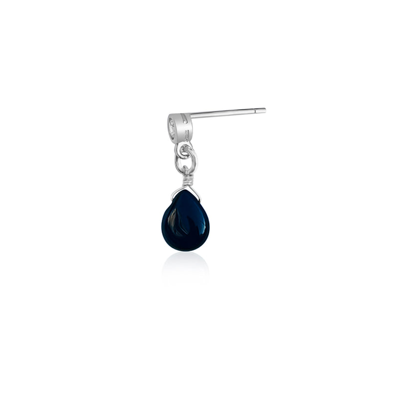 The alluring Petite Sparkle - Onyx Earrings, thoughtfully designed for individuals who embrace a free-spirited lifestyle, resonate with crystal healing, and seek the grounding energy of onyx.