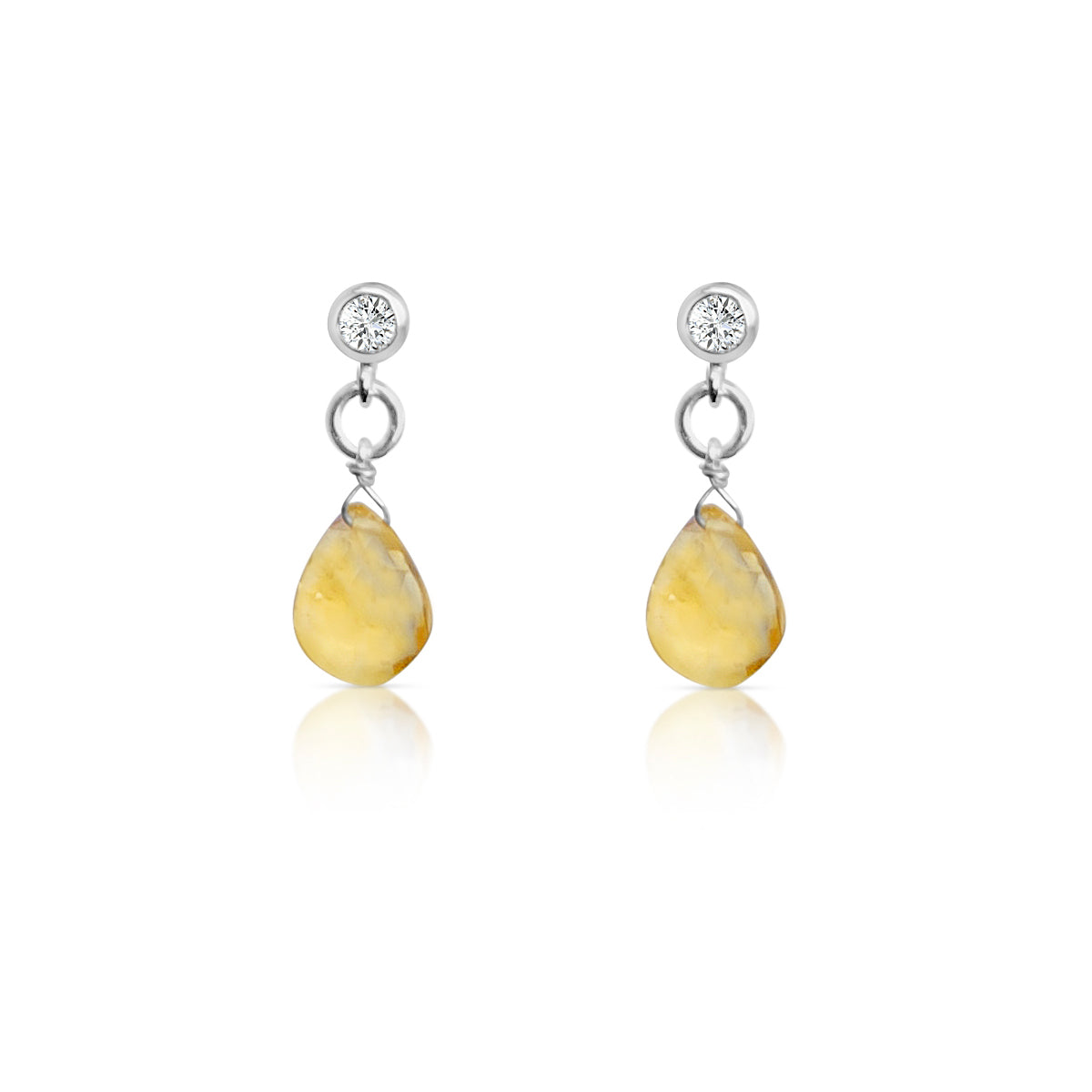 The radiant Petite Sparkle - Citrine Earrings are thoughtfully designed for individuals who embody a free-spirited lifestyle, resonate with crystal healing, and seek the uplifting energy of Citrine.