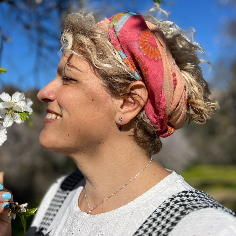 Introducing the captivating Petite Sparkle - Garnet Earrings, thoughtfully crafted for individuals who resonate with a free-spirited lifestyle, seek crystal healing, and desire the invigorating energy of Garnet.