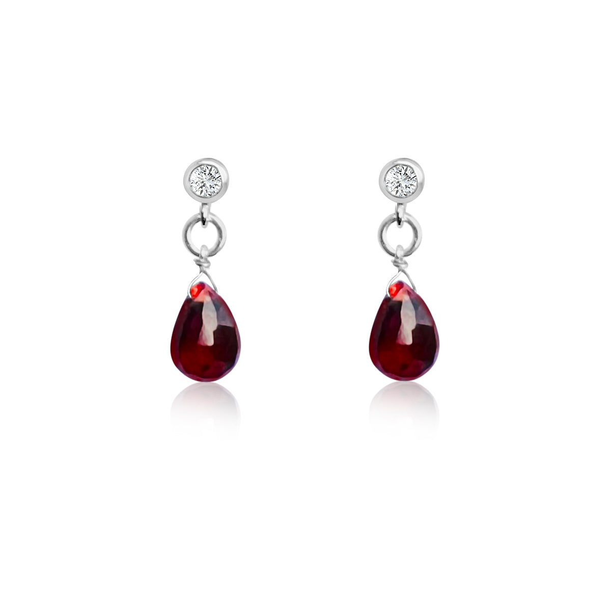 Introducing the captivating Petite Sparkle - Garnet Earrings, thoughtfully crafted for individuals who resonate with a free-spirited lifestyle, seek crystal healing, and desire the invigorating energy of Garnet.