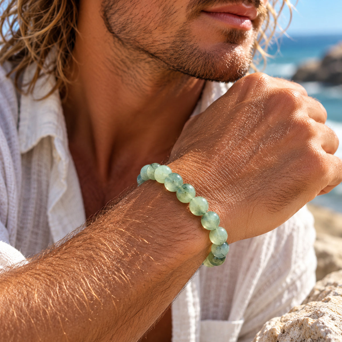 Prehnite Bracelet to Help See the Good in All Things