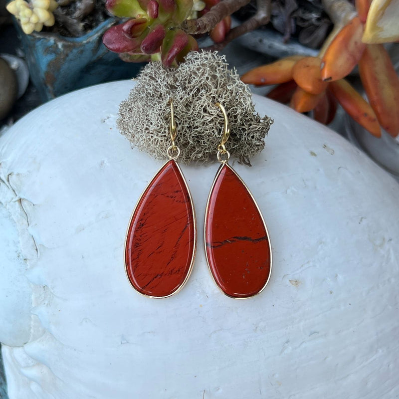 Fire Spirit Red Jasper Earrings 