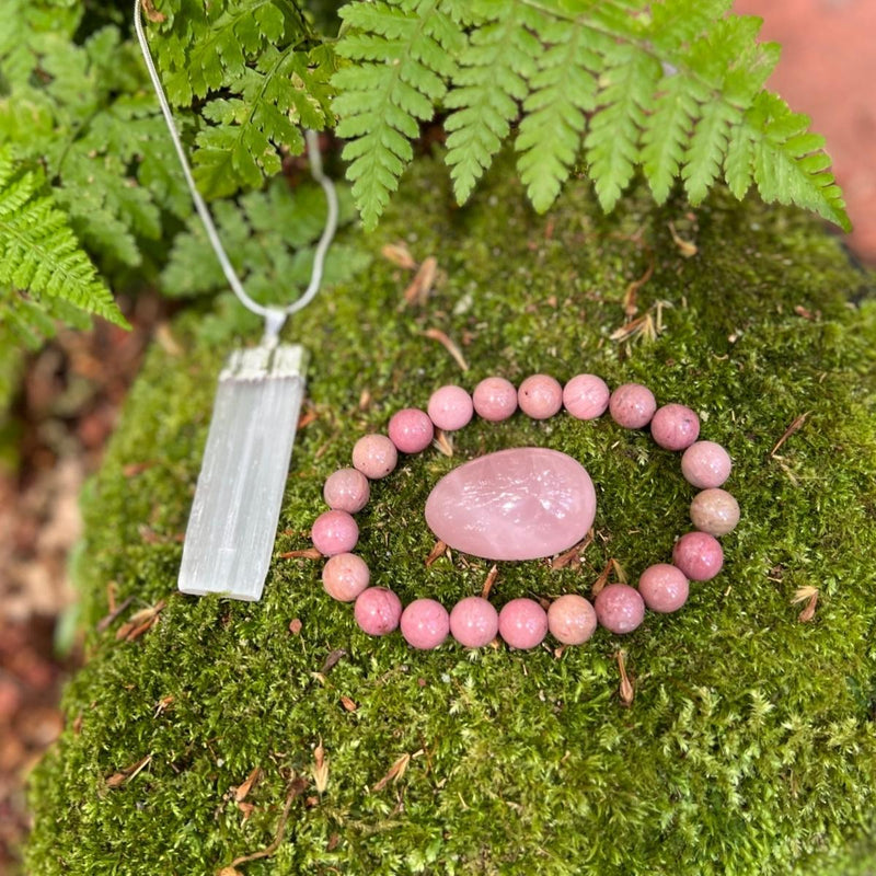 This Rhodonite Wrap Bracelet helps you find emotional balance in your life.