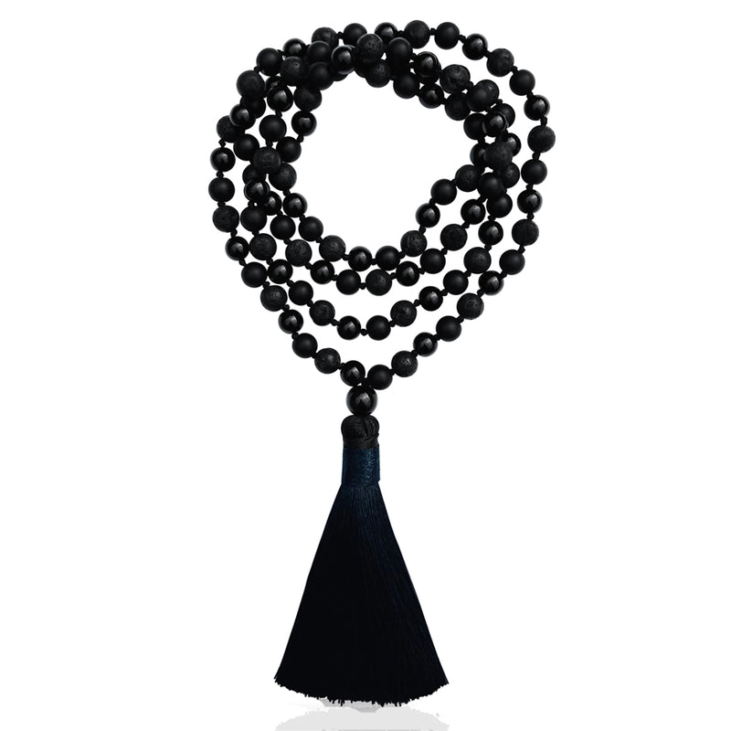 The Vital Reflection Mala Necklace is designed for those who seek both inner strength and outward style, offering a blend of powerful energies and timeless elegance.