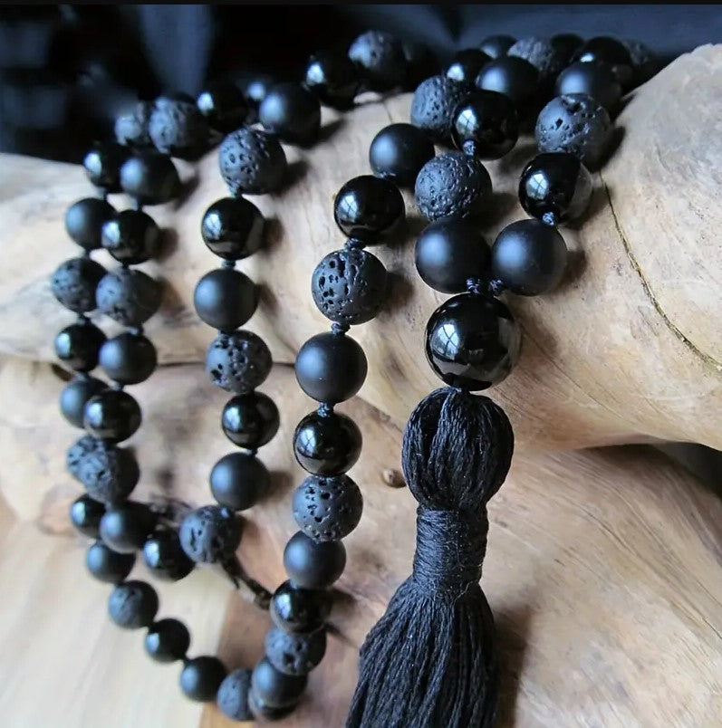 The Vital Reflection Mala Necklace is designed for those who seek both inner strength and outward style, offering a blend of powerful energies and timeless elegance.