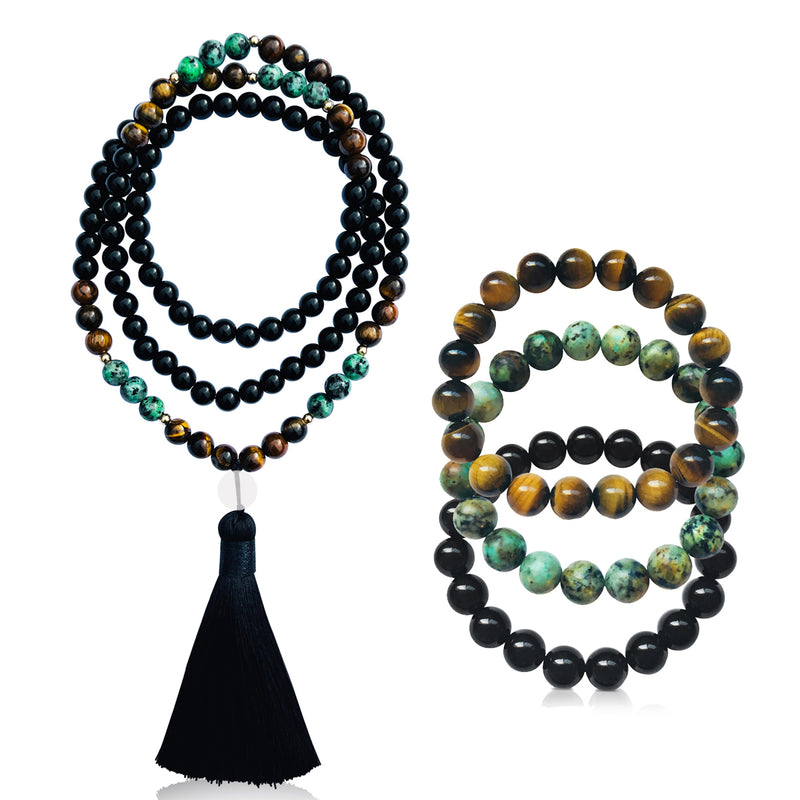 The Urban Soul Jewelry Set is a meticulously crafted collection that embodies the perfect balance of modern style, mindfulness, and personal empowerment. 