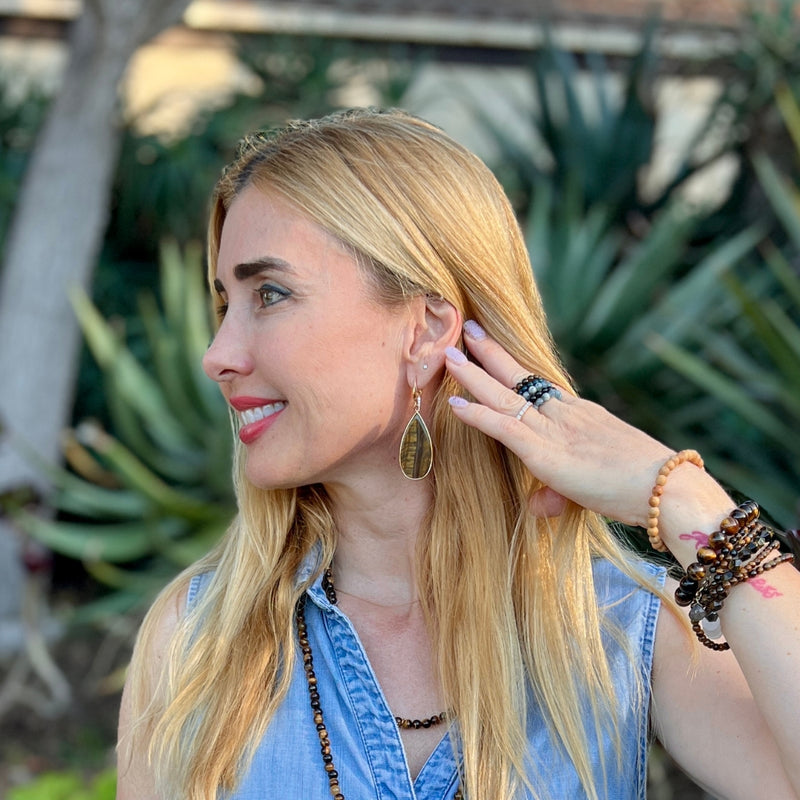 Warrior's Path Tiger Eye Earrings