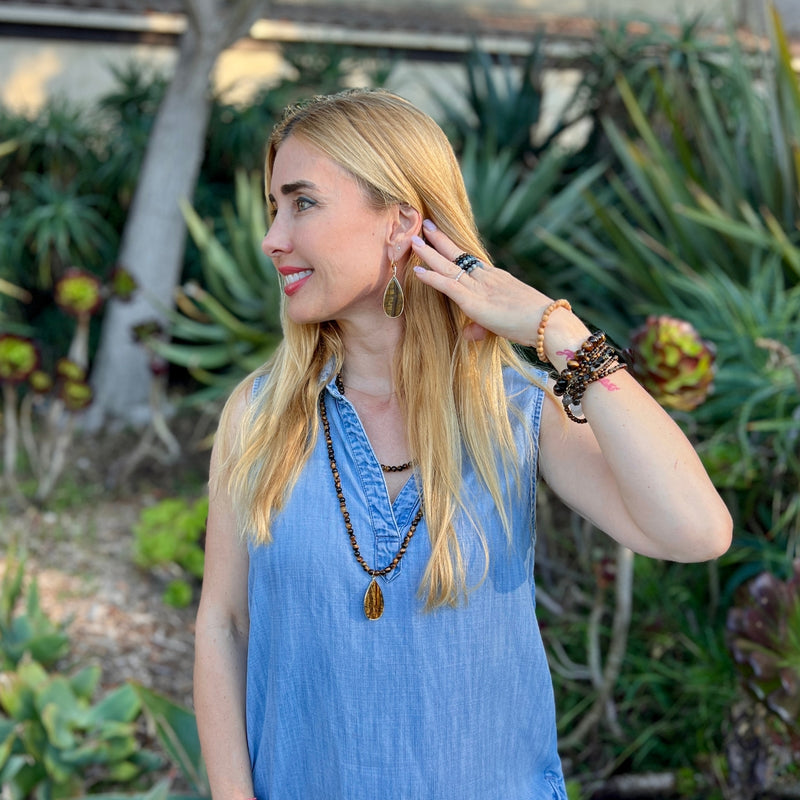 Warrior's Path Tiger Eye Earrings
