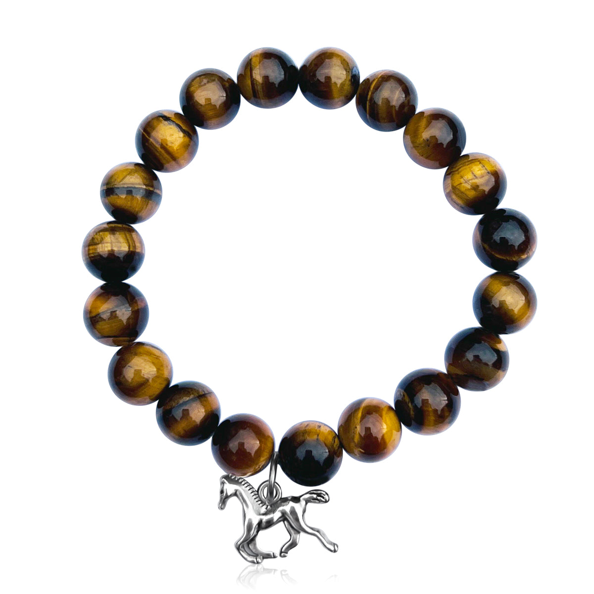 Wild Spirit - Horse Bracelet with Tiger Eye is a beautifully crafted accessory that captures the essence of freedom and strength, appealing to both kids and adults alike.