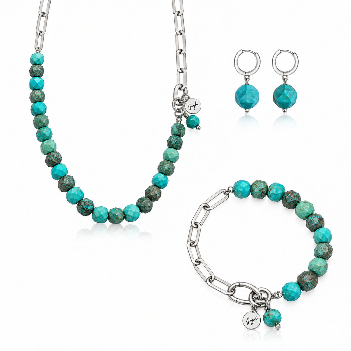 Spiritual Wanderlust: Turquoise Paperclip Jewelry Set