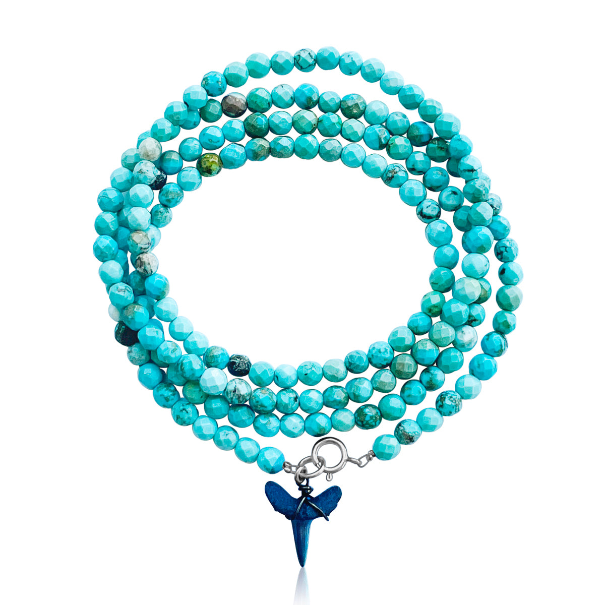 Turquoise Wrap Bracelet with Shark Tooth