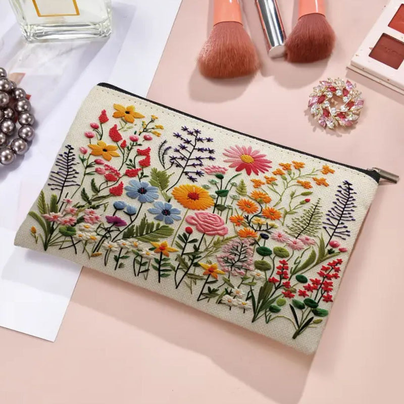 Burst of Color Floral Make-Up Bag