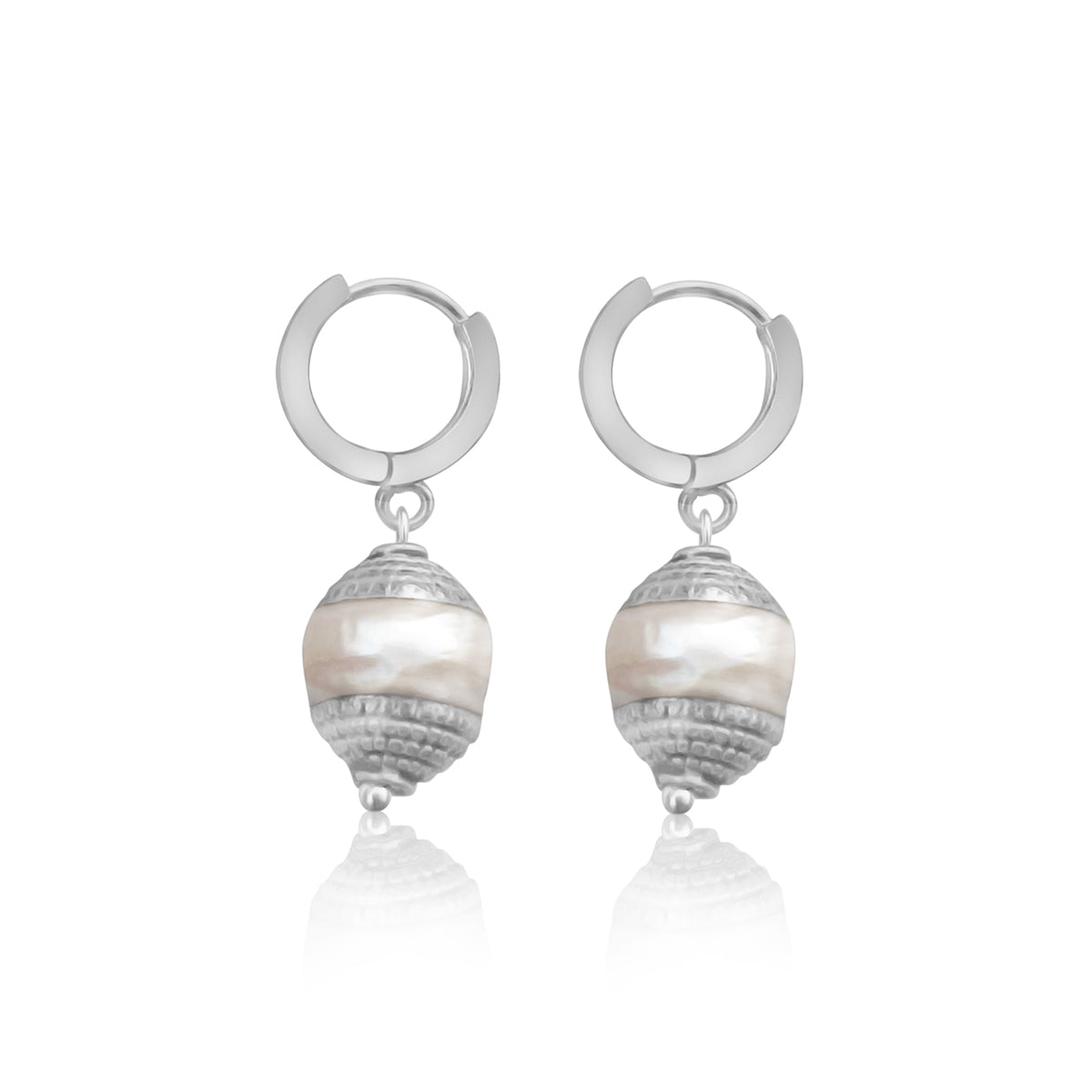 Himalaya Harmony Earrings - White Pearl