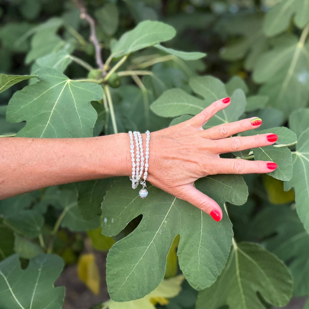 Calm Waters - White Pearl Wrap Bracelet