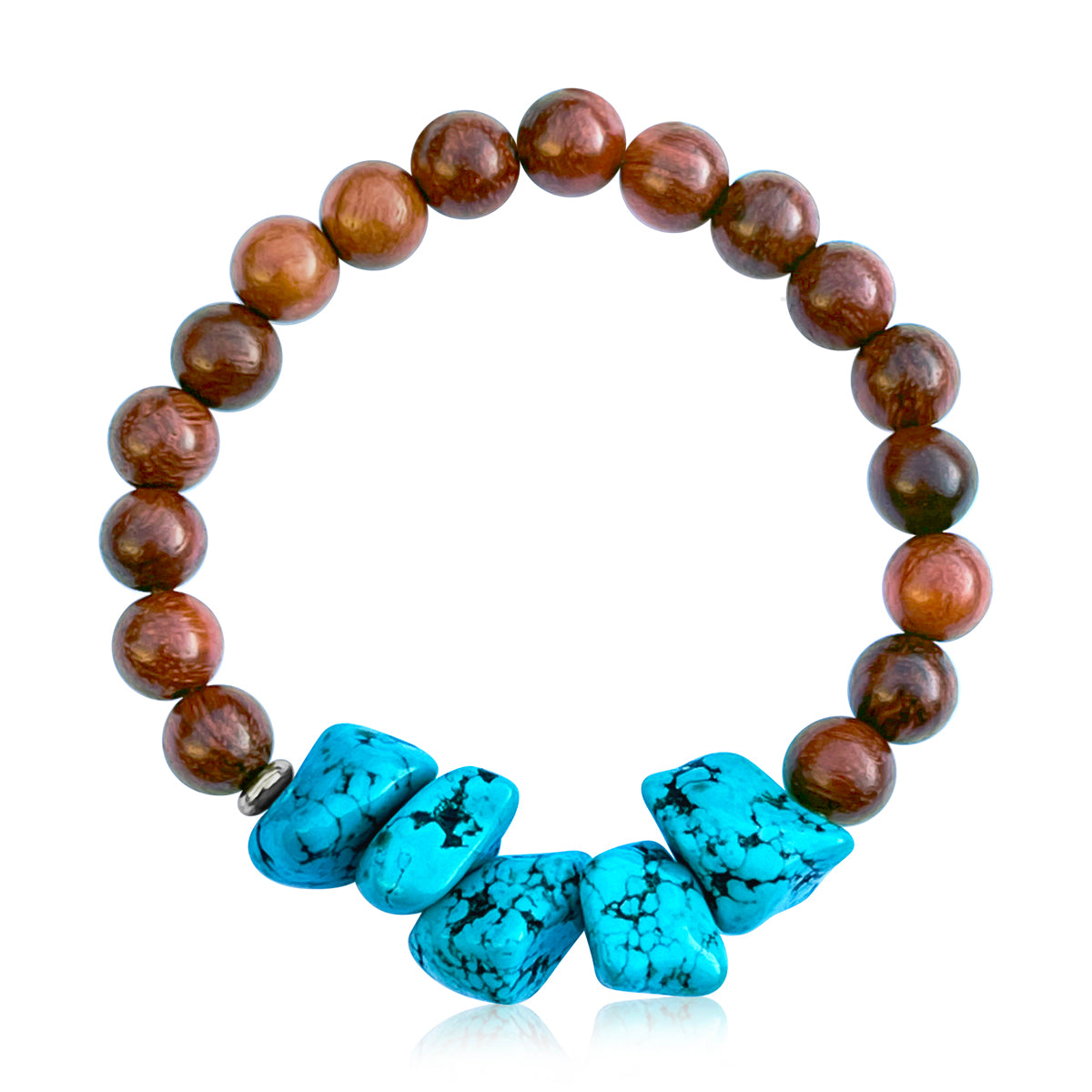 Choose "The Healing Path - Turquoise & Wood Bracelet" as your companion on the path of self-discovery. Let it be a source of strength, grounding, and healing energy as you navigate the twists and turns of your unique journey. 