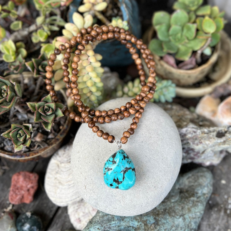 Wearing "The Healing Path - Turquoise & Wood Necklace" is an affirmation of your commitment to personal growth, balance, and well-being. 