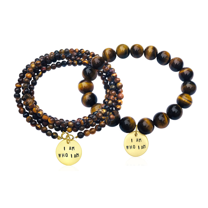 o I am - Affirmation Bracelet with Tiger Eye. To be yourself in a world that is constantly trying to make you something else is the greatest accomplishment.