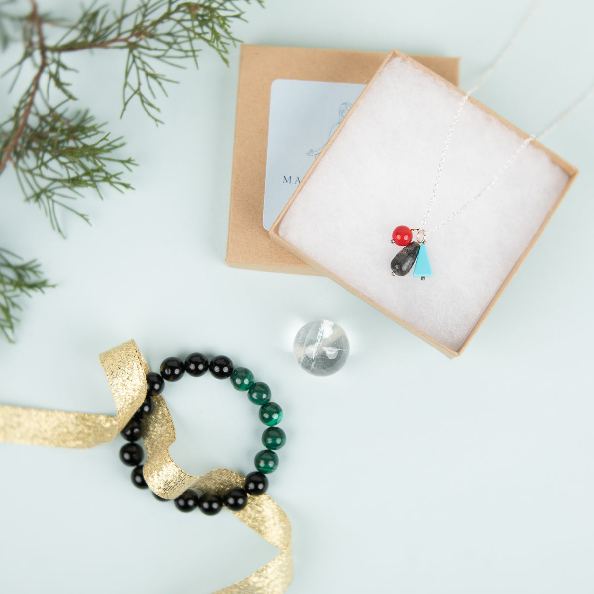 Holiday Harmony - Manifestation Box - Compassionate Living Practice. Gemstone Jewelry & Tools for a Mindful Lifestyle - Sign up for the  Manifestation Box and receive the monthly box of crystal healing and save!