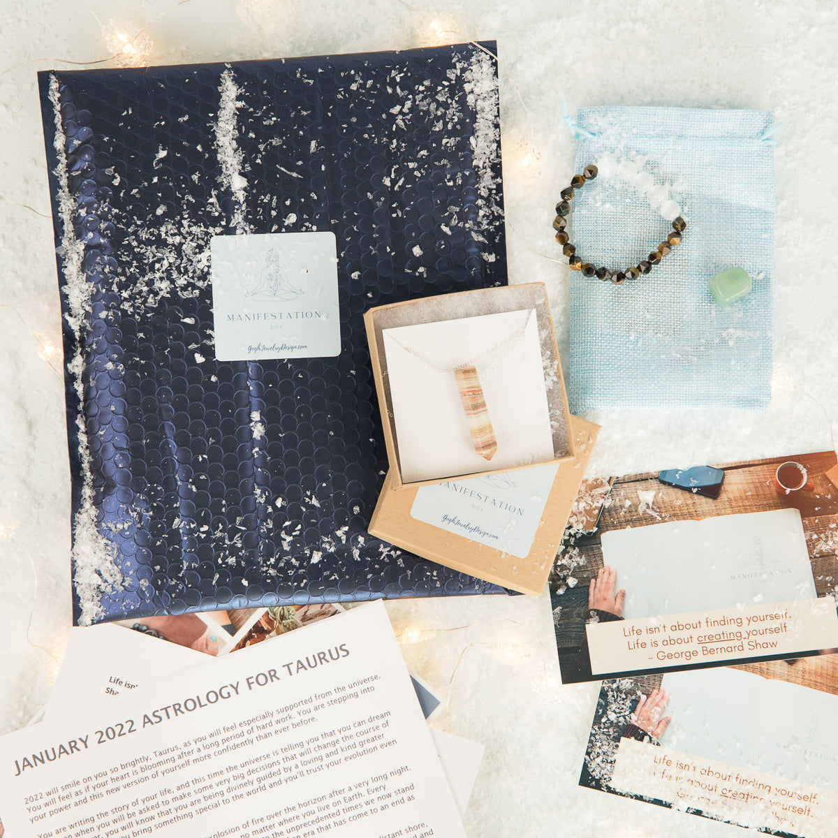 For the month of January, I prepared you tools in the form of meditations and gemstones to help set your intentions for the New Year , get a Fresh Start as part of your Manifestation Box from Gogh Jewelry Design. 
