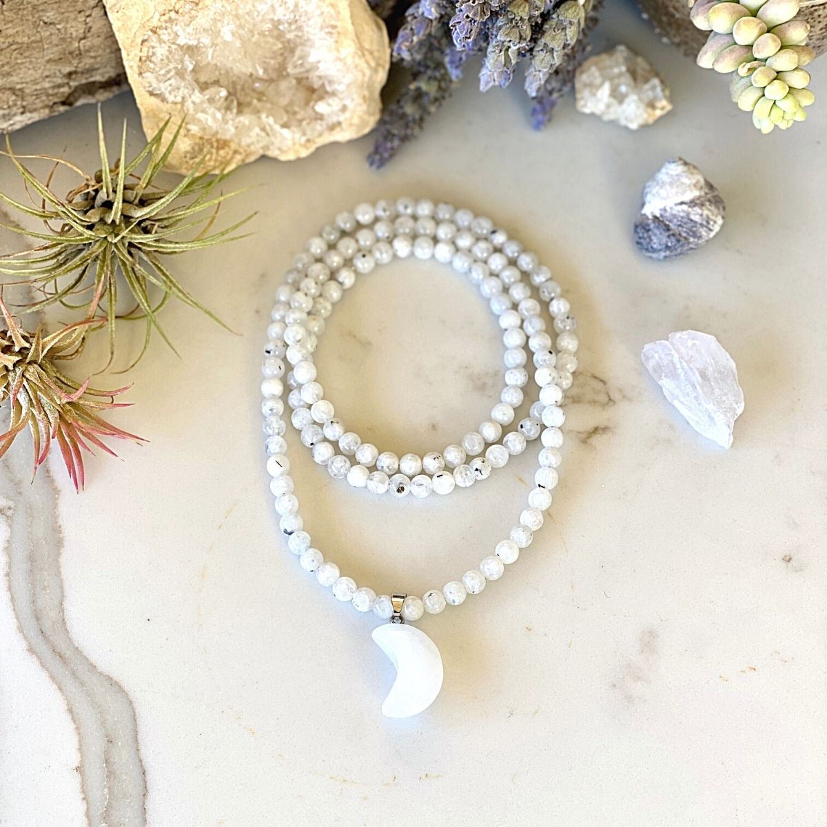Moonstone Lunar Energy Necklace for Healing