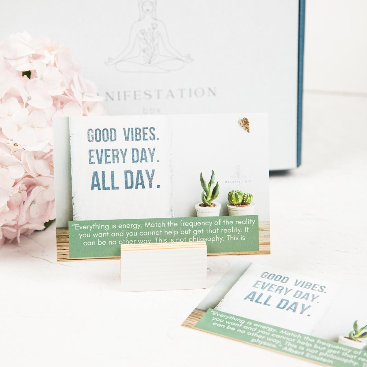For the month of October Manifestation Box I prepared you tools to help you bring more Positivity and High Vibrations into your daily life as part of your Manifestation Box from Gogh Jewelry Design. 