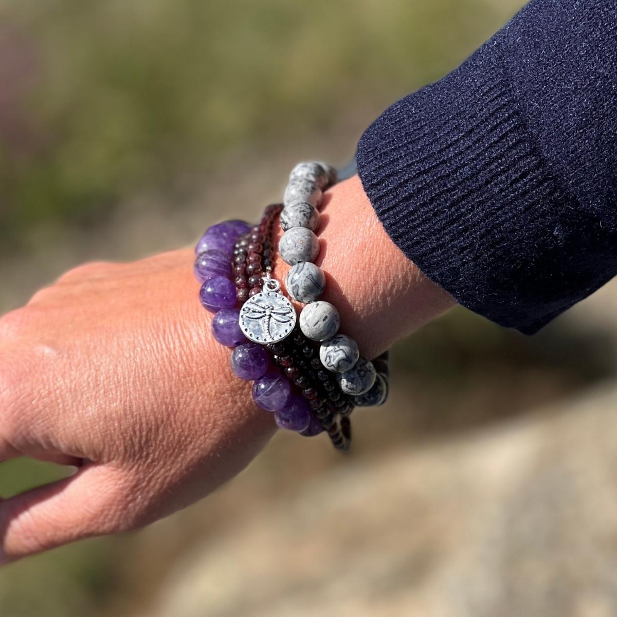 Try New Things Gemstone Intention Bracelet Stack