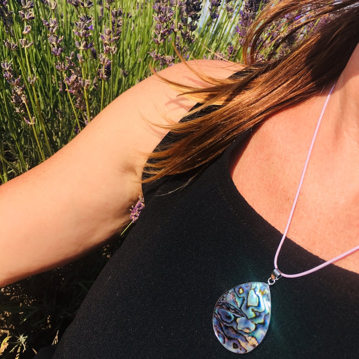 Abalone Crescent Necklace | Pendant | Healing Stones | Women's Jewelry –  Leslie Francesca Designs