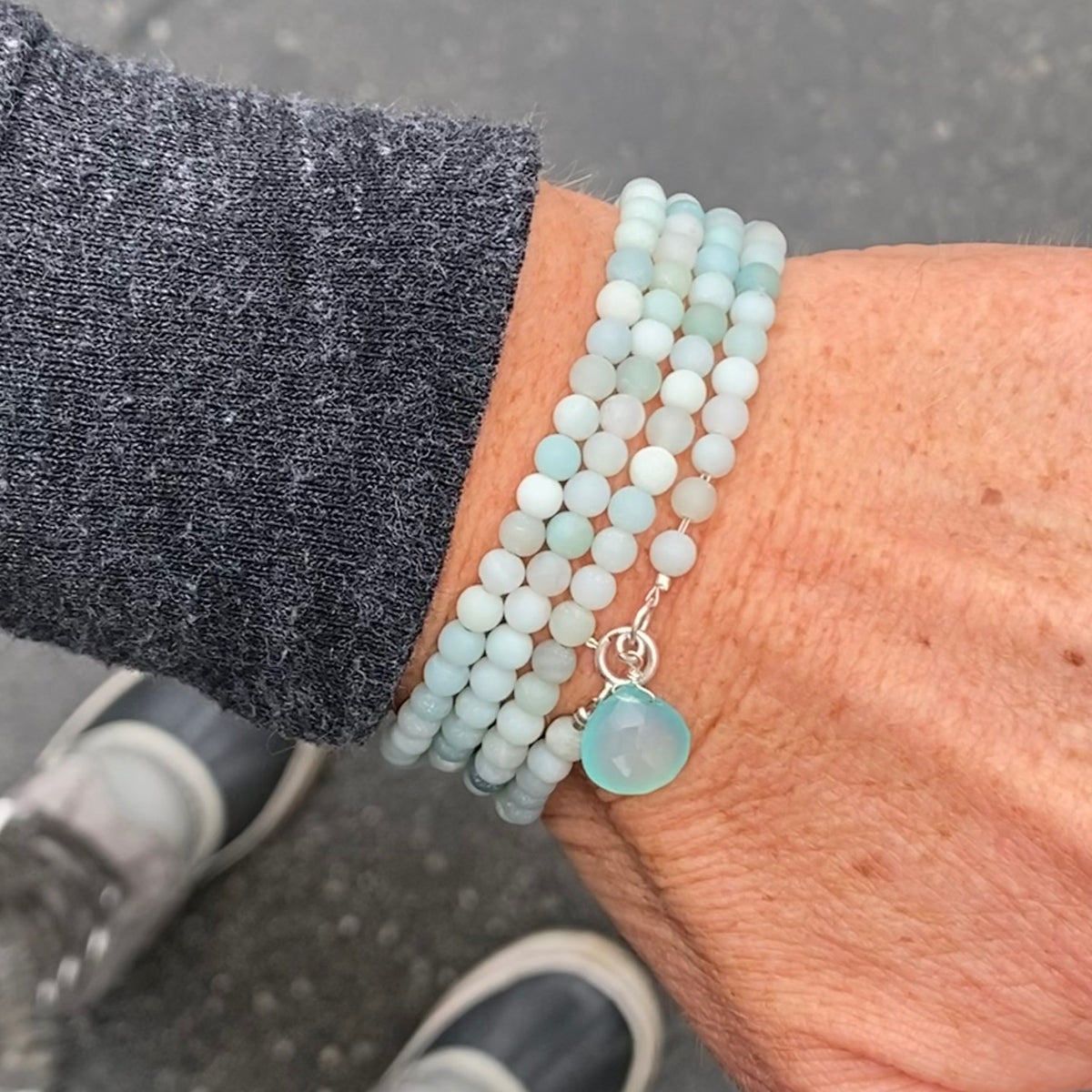 Amazonite Wrap Bracelet to Create a Feeling of Power Within You - Jewelry to Move Beyond Fear