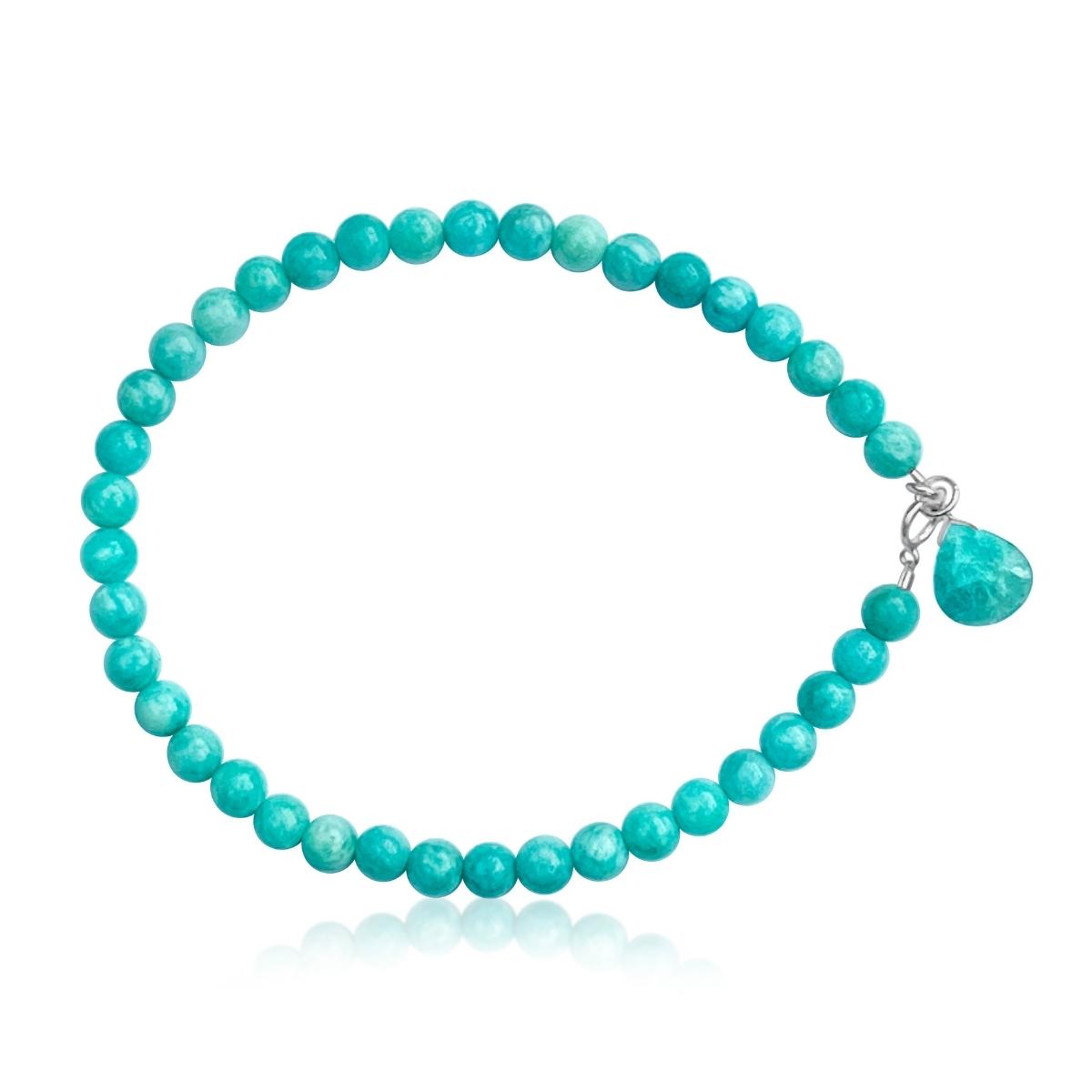Freedom and Courage - Amazonite Anklet  Called the stone of courage and the stone of truth, Amazonite empowers one to search the self and discover one’s own truths and integrity, 
