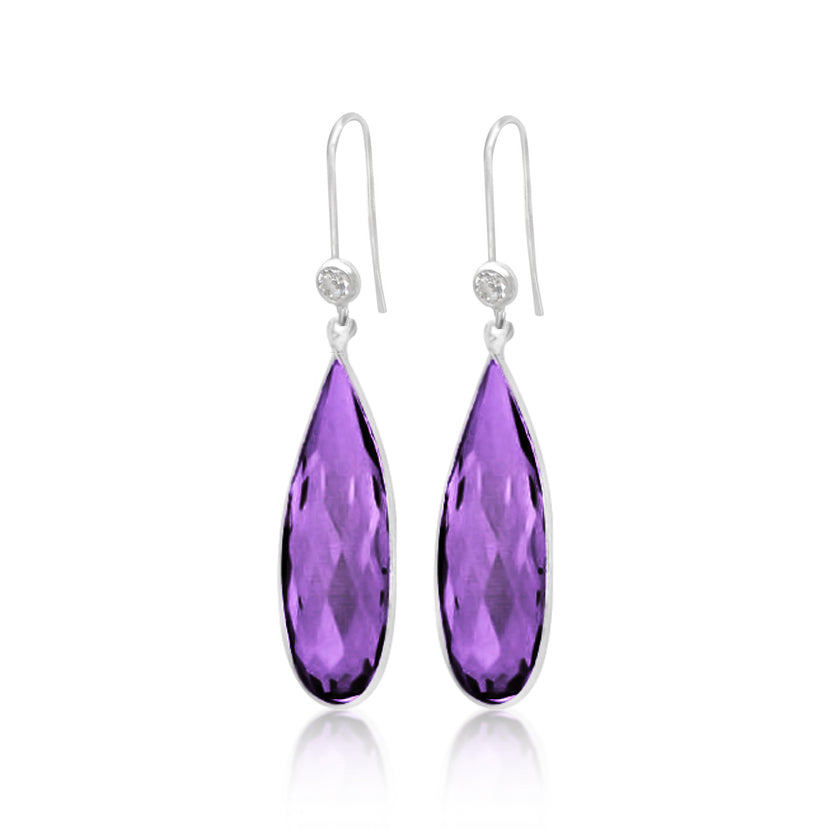 Amethyst Earring to Help Cope with Stress