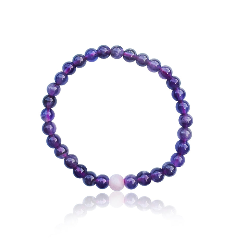 What is your soul calling you to do? Your guidance is divinely. Trust your path! Wear this Mystic Teacher Amethyst Bracelet to help answer the call from your soul. Answering your soul's calling is not a one time thing, rather a life long dance. Amethyst is a gemstone for healing and providing insight into the self.