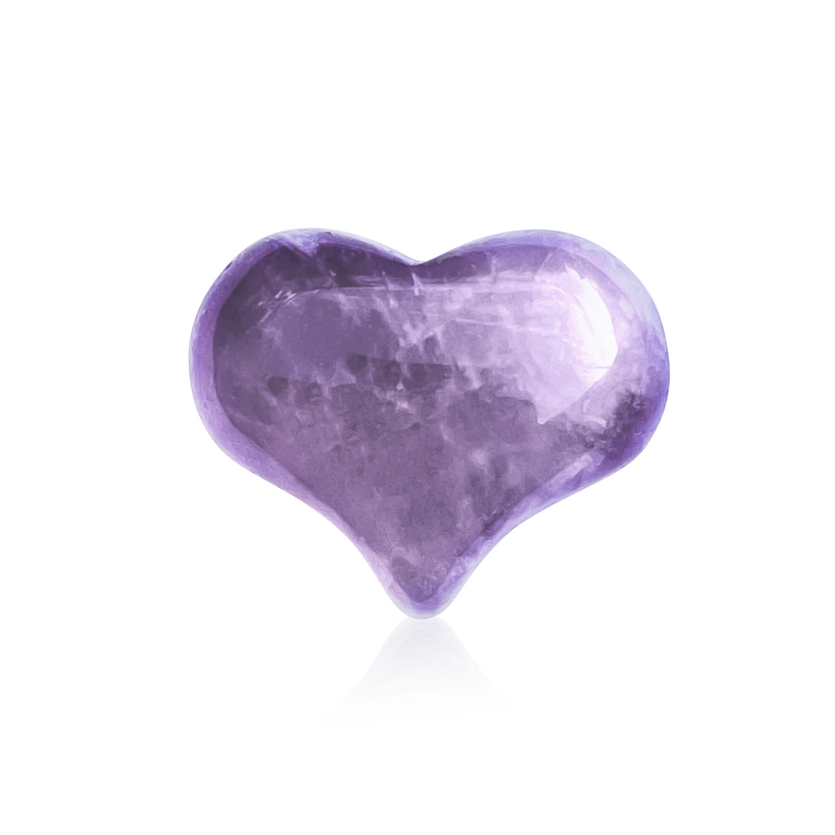 Unique and genuine Amethyst Heart Shaped Healing Gemstone for Calming Emotions