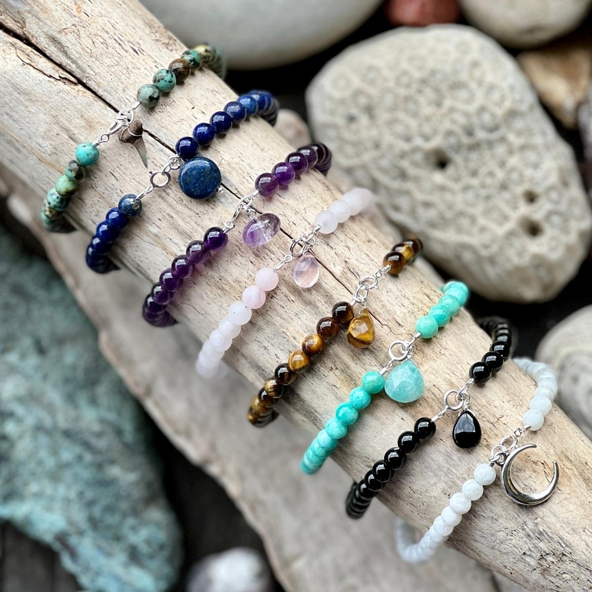 Healing crystal ankle on sale bracelet