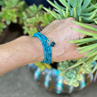 Apatite Wrap Bracelet to increase Self Confidence. Apatite helps you accept yourself as you really are, and to gain greater self confidence.  Apatite Bracelet for Healthy Habits - Best Healing Crystal Bracelet for Eating Disorders. Are you looking for crystals to help with eating disorders? 