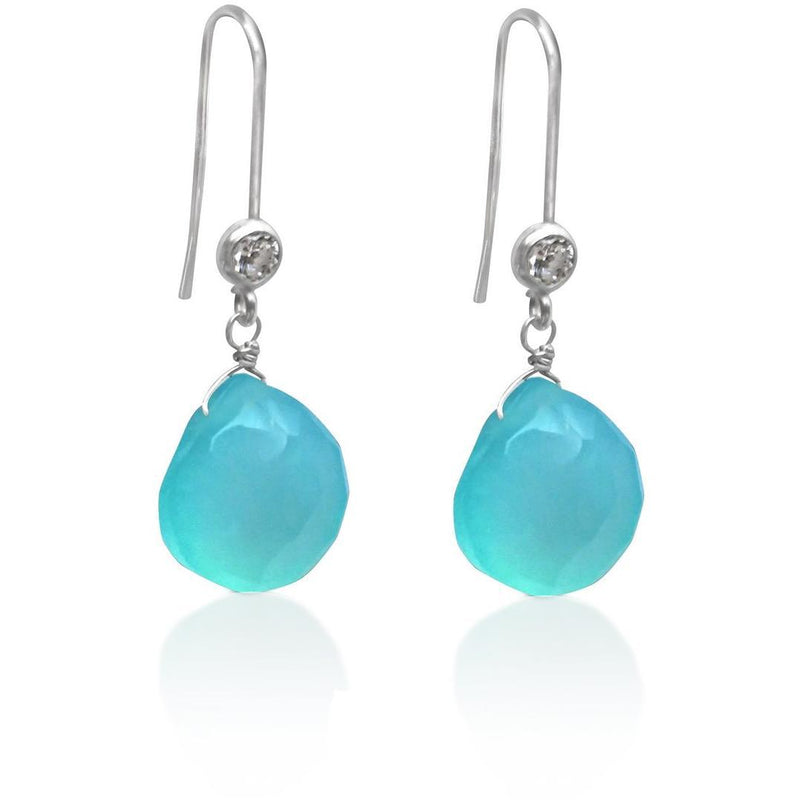 Sterling Silver Aquamarine Earring for Courage